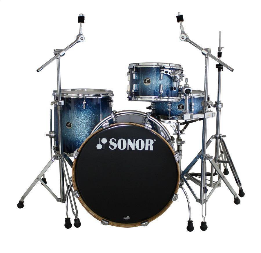 L&M SE Rock 4-Piece Drum Kit with Hardware - Blue Galaxy Sparkle